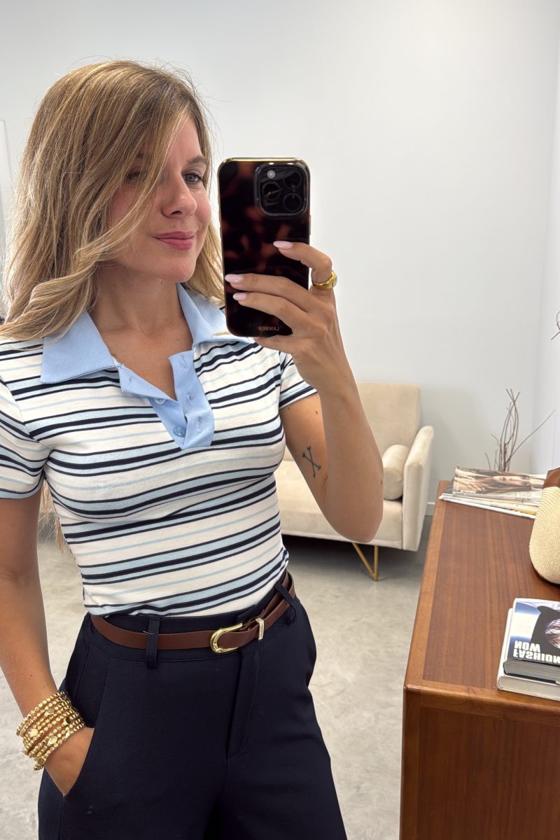 Camiseta Celeste Polo