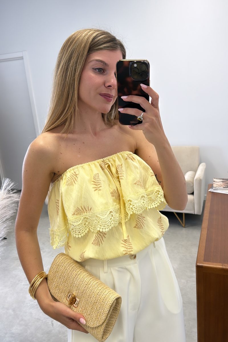 Blusa Amarilla Bardot