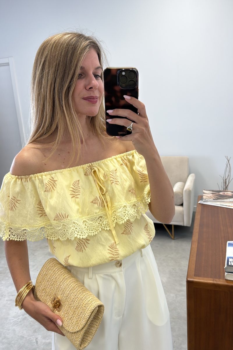 Blusa Amarilla Bardot