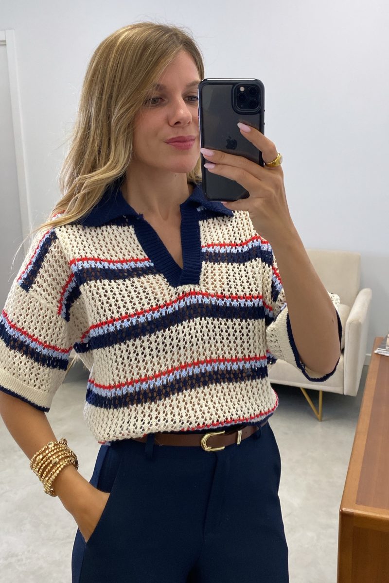 Polo Marino Crochet Dunia