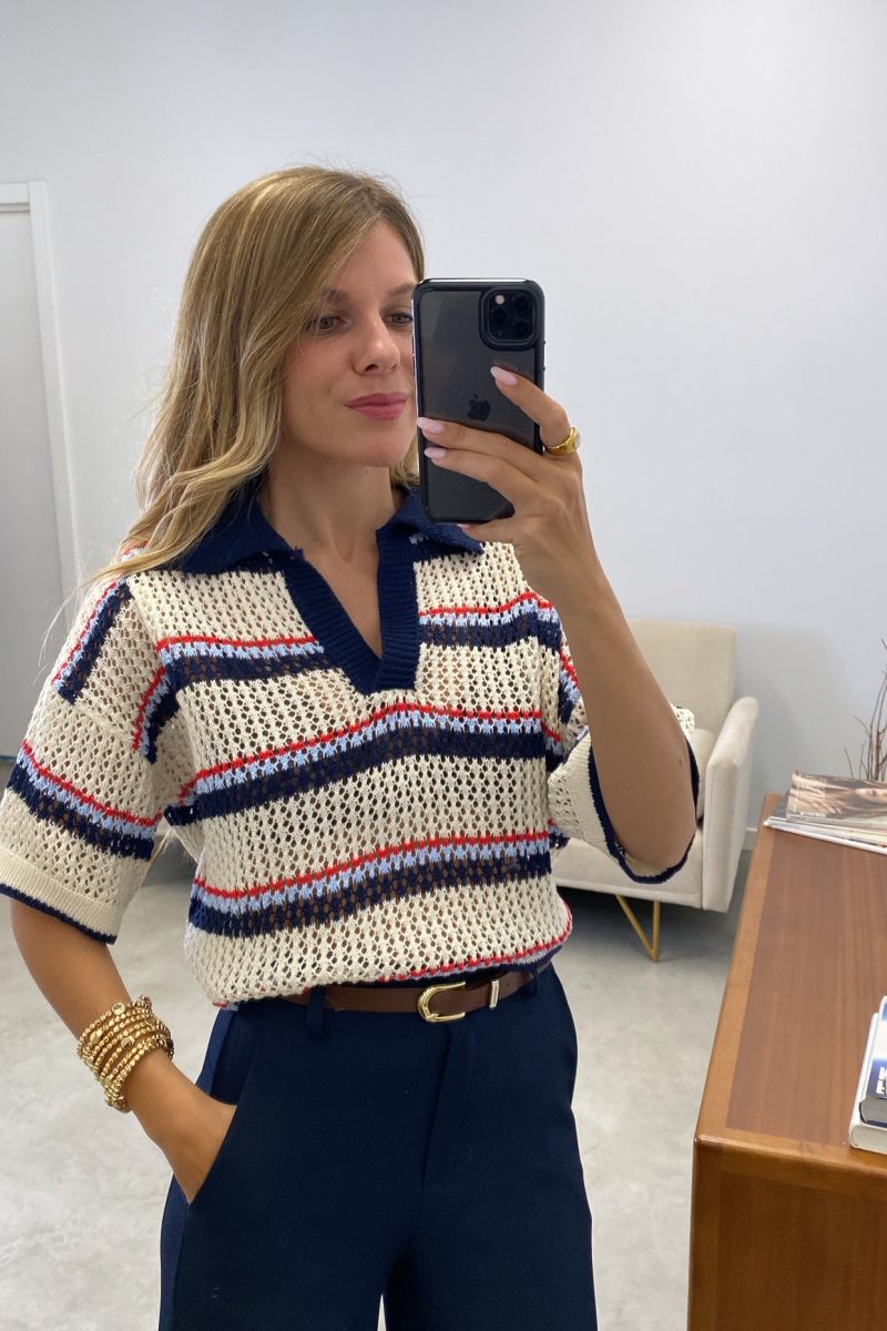 Polo Marino Crochet Dunia