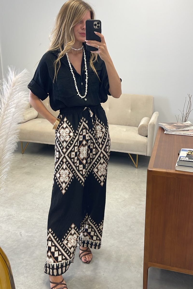 Pantalon Negro Azteca