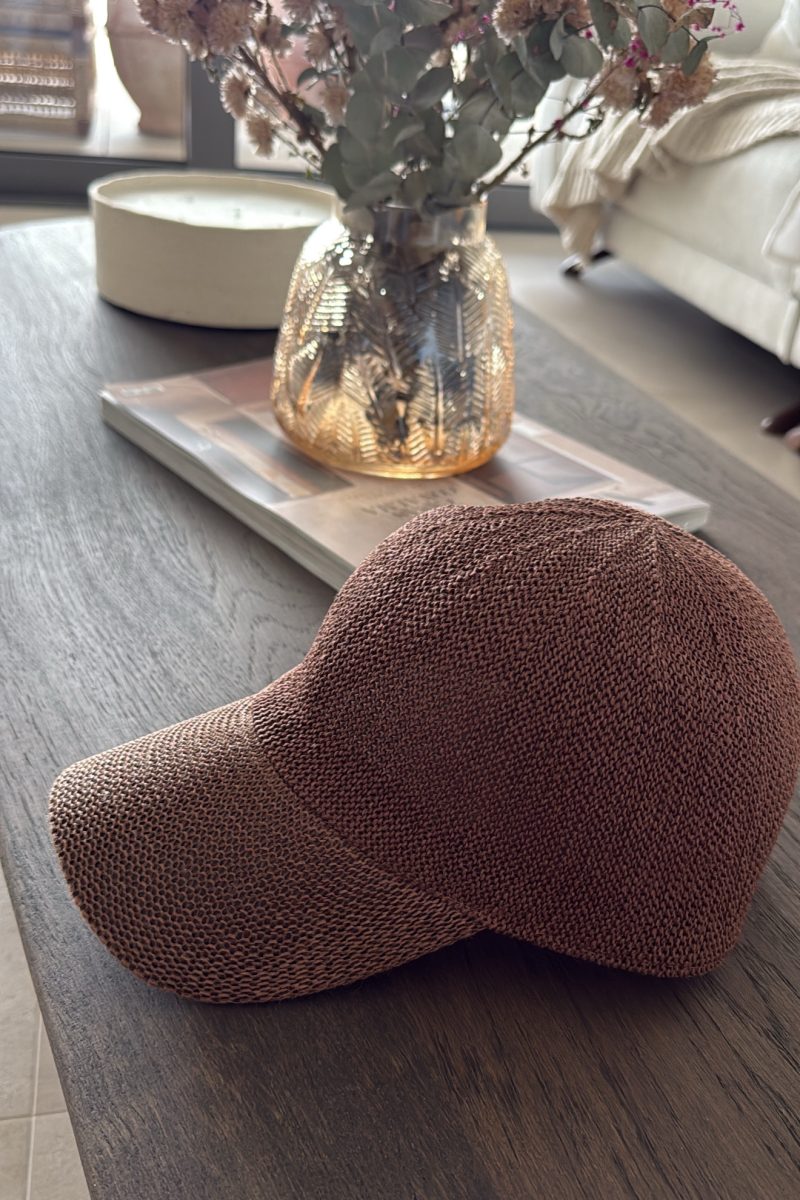 Gorra Marron Rafia