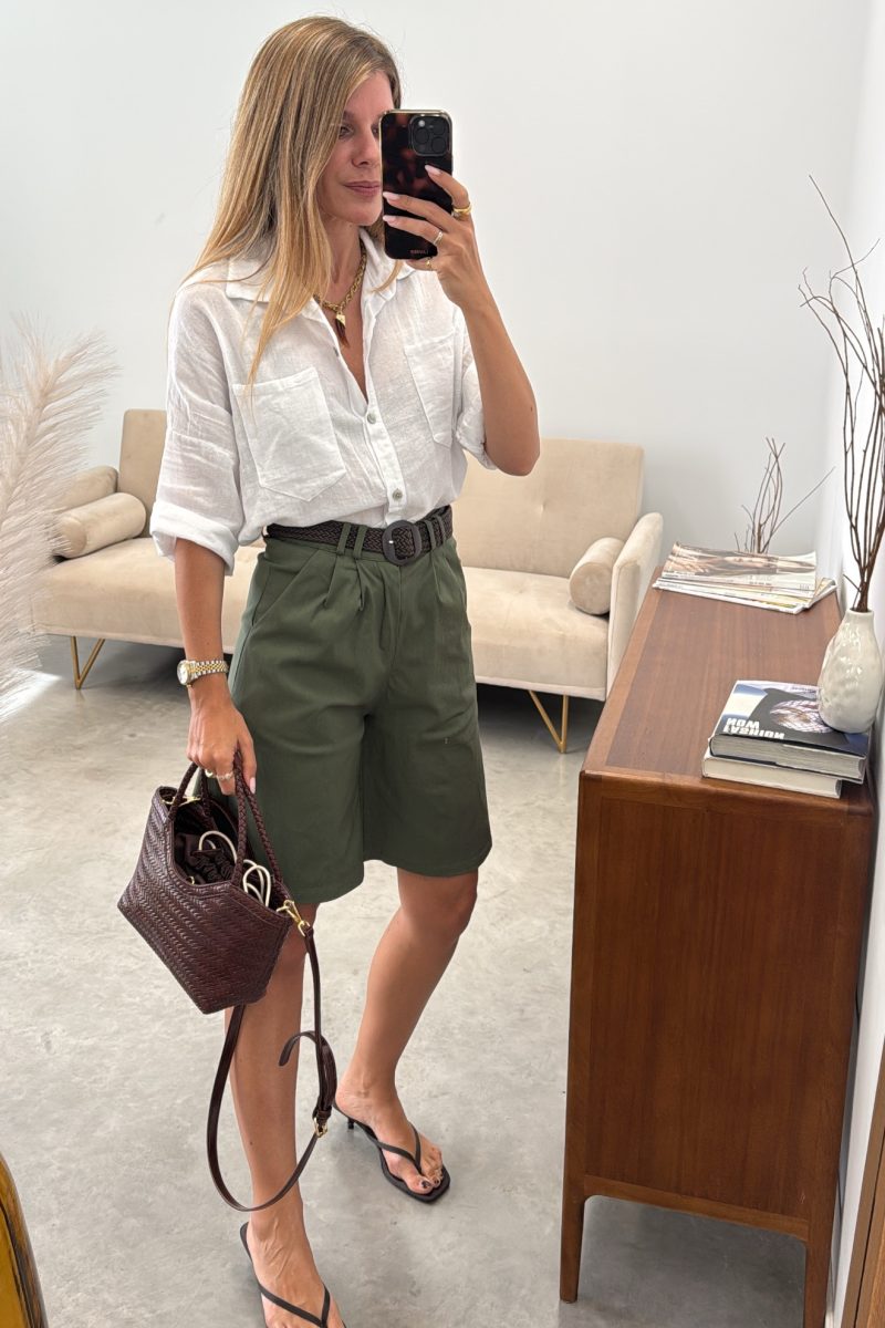 Bermuda Kaki Cinturon