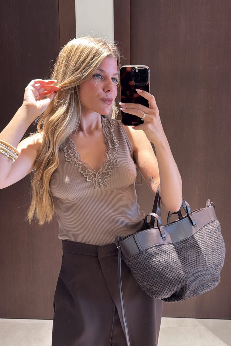 Bolso Chocolate Trenzado