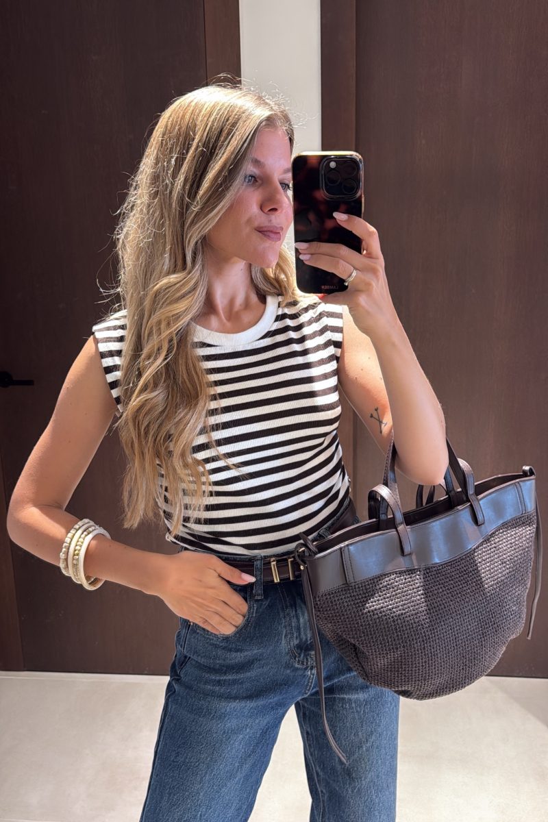 Camiseta Stripes Marron