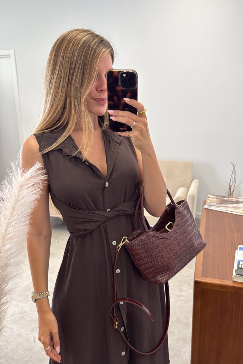 Vestido Marron Camisero