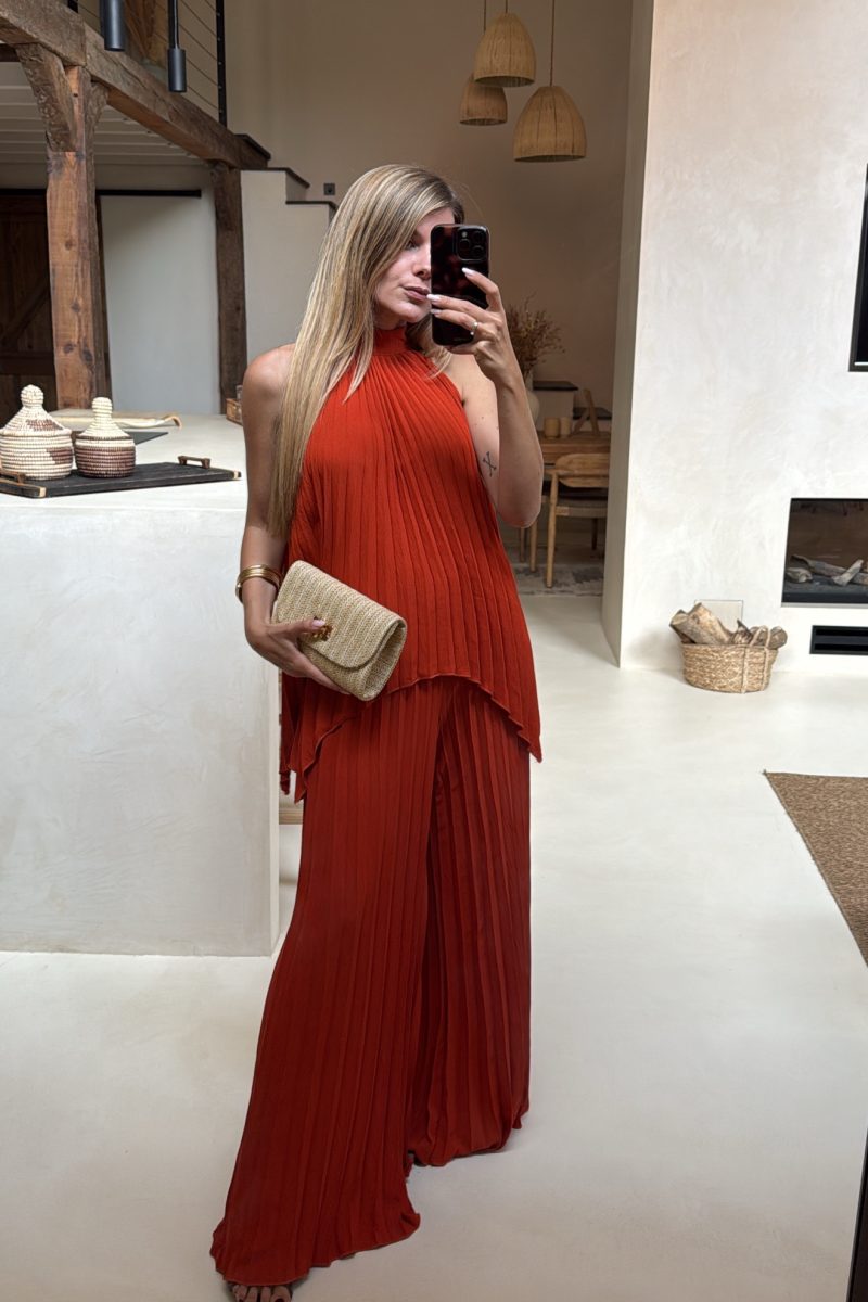 Conjunto Teja Plisado