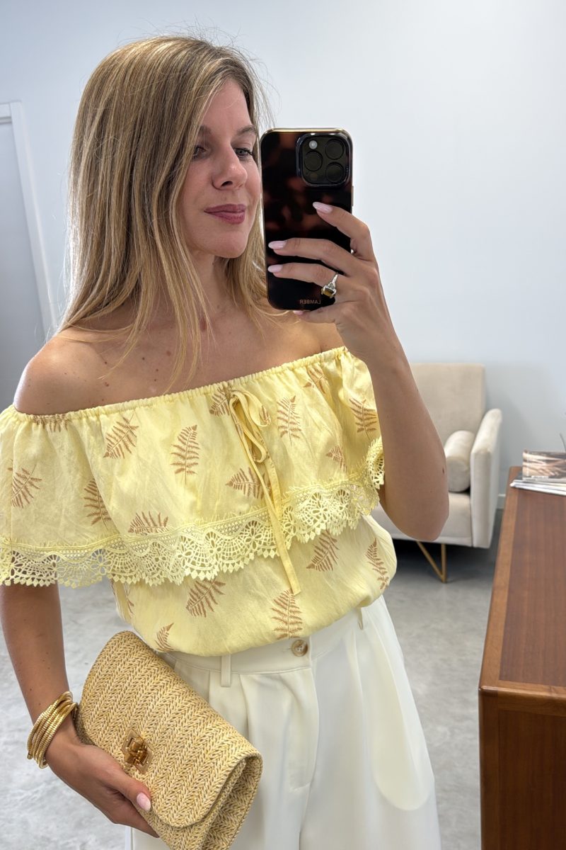 Blusa Amarilla Bardot