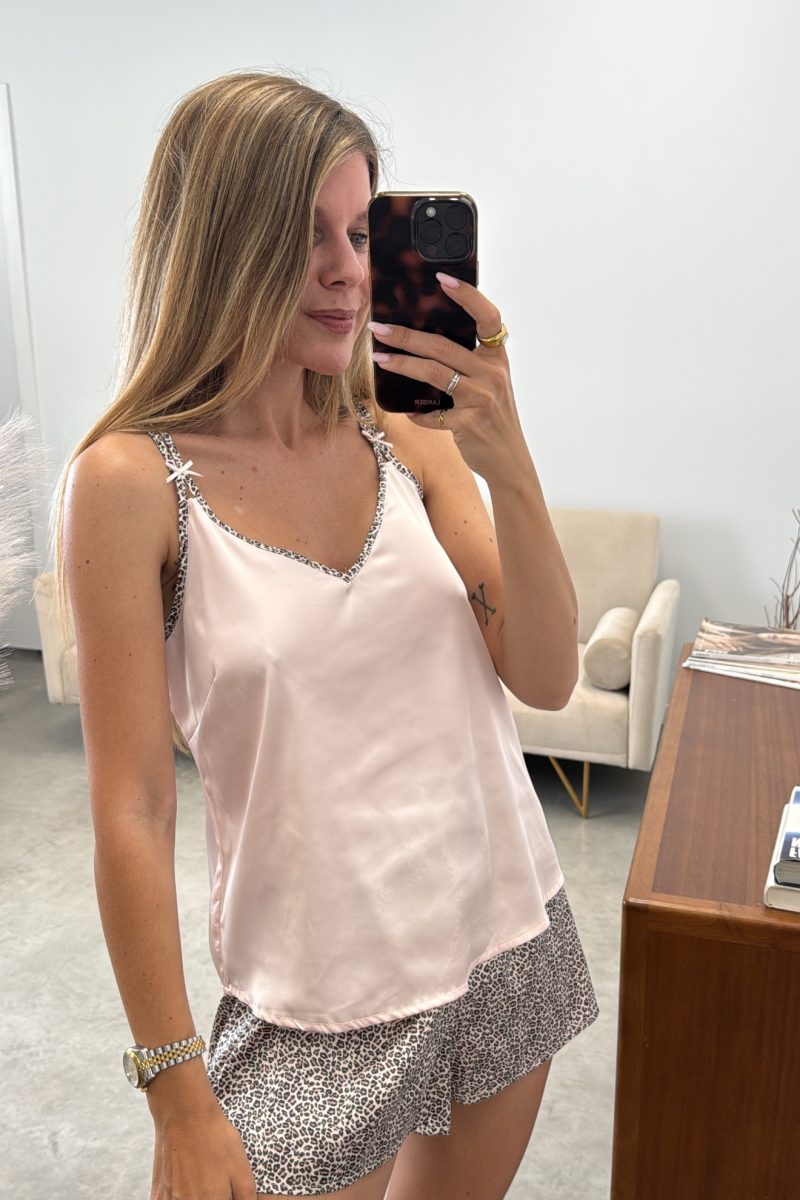 Pijama Rosa Animal Print