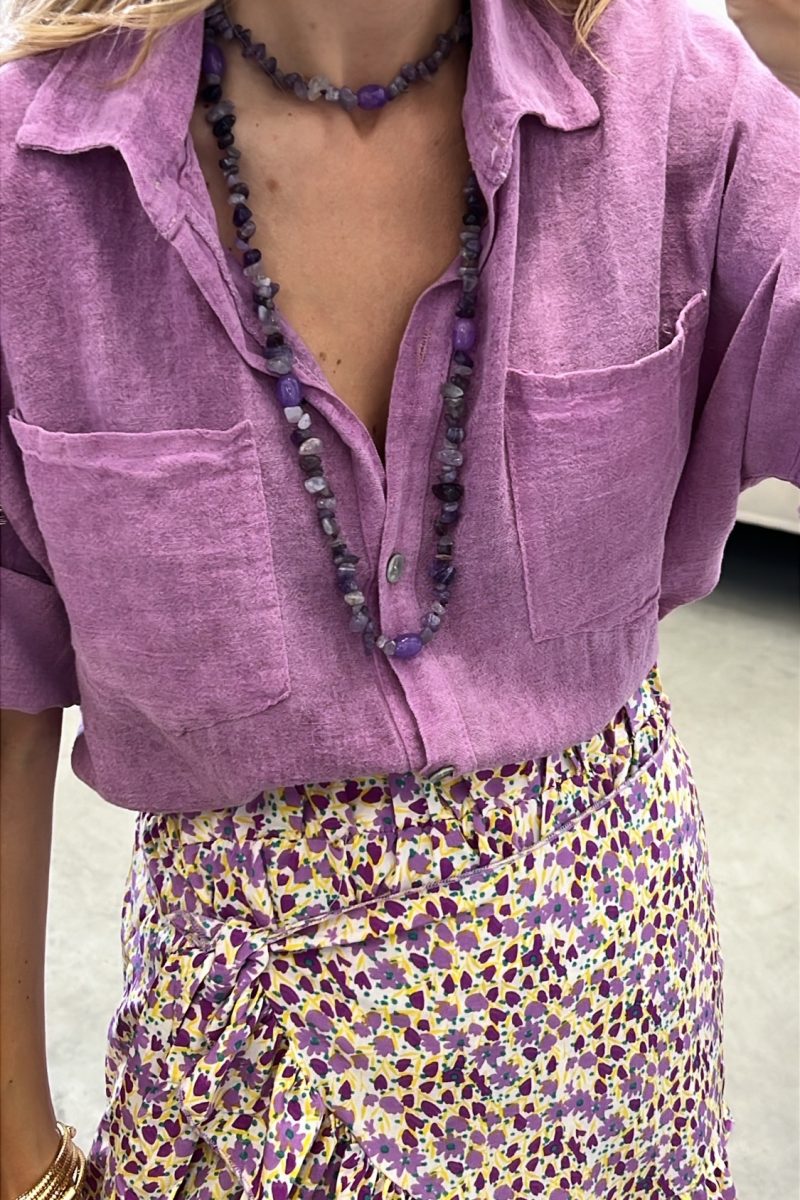 Collar Morado Piedra