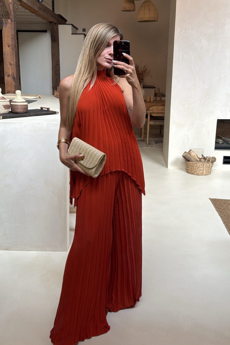 Conjunto Teja Plisado