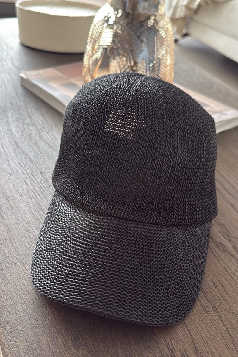 Gorra Negra Rafia