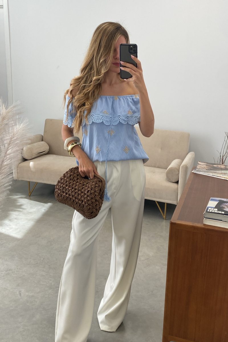 Blusa Celeste Cancun