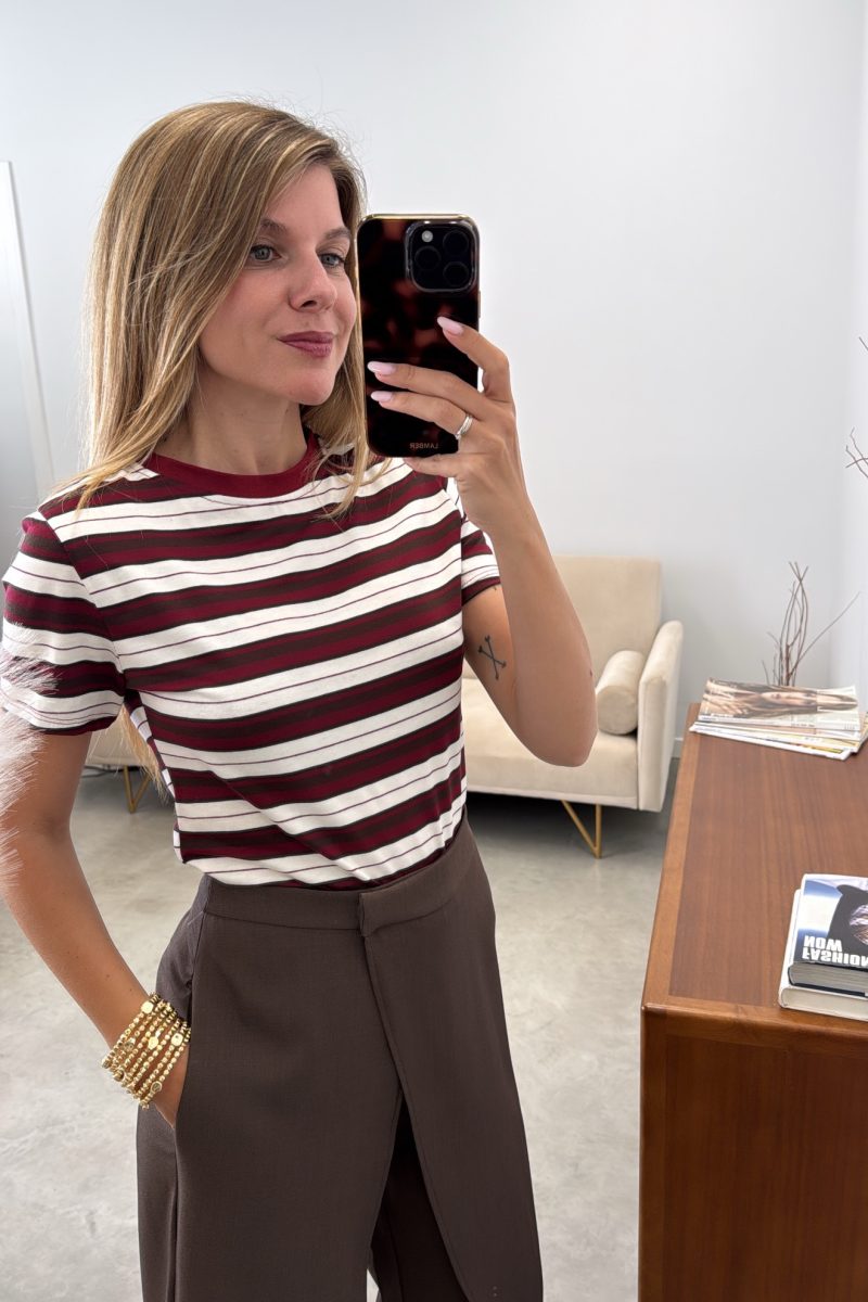 Camiseta Burdeos Rayas