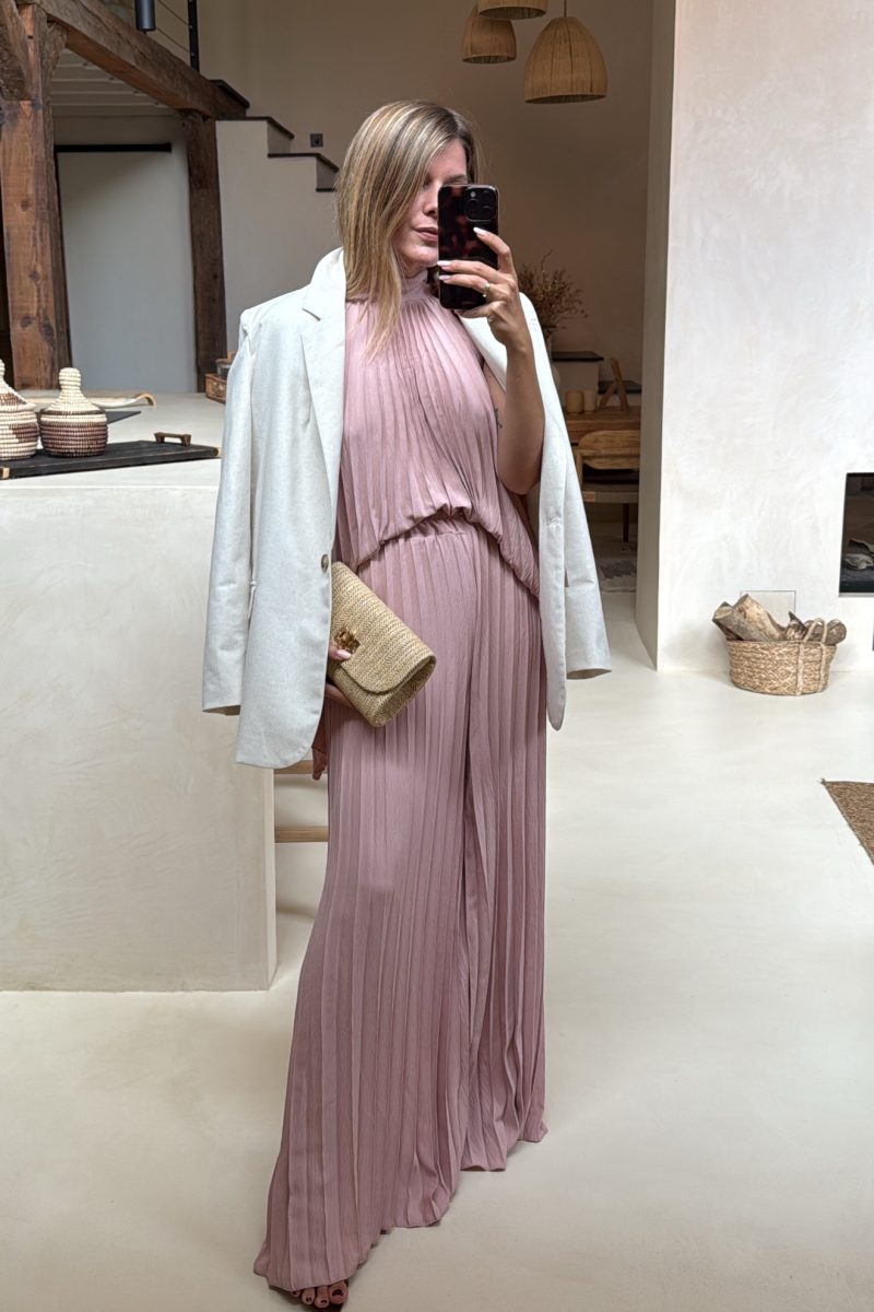 Conjunto Rosa Plisado