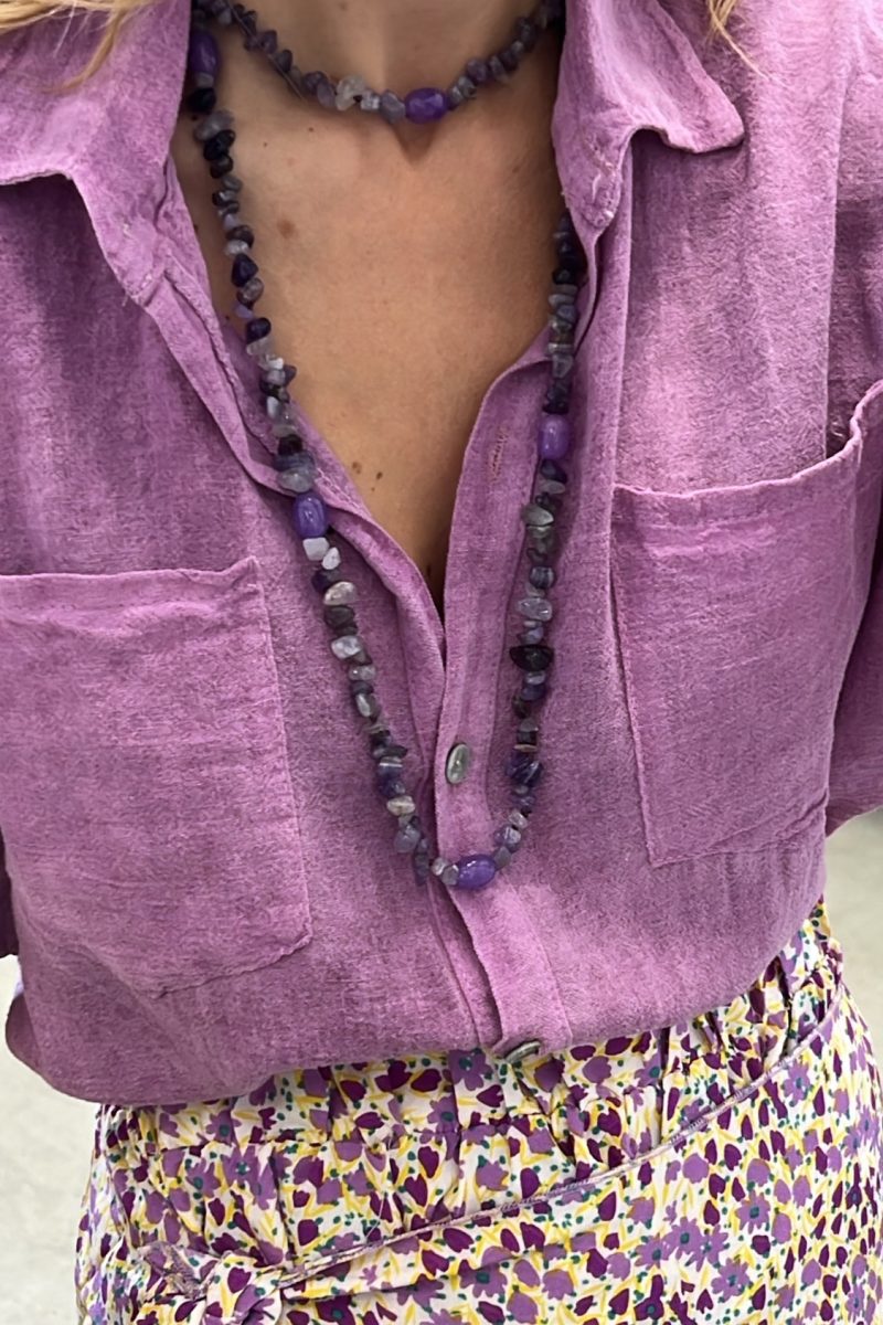 Collar Morado Piedra