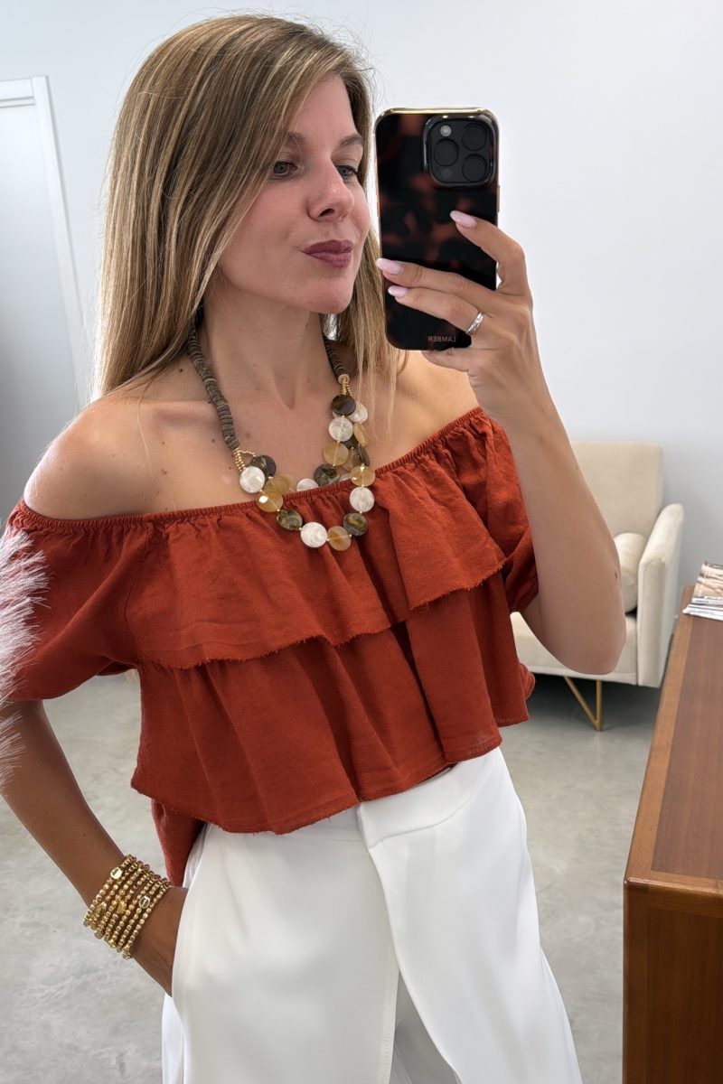 Blusa Teja Volantes
