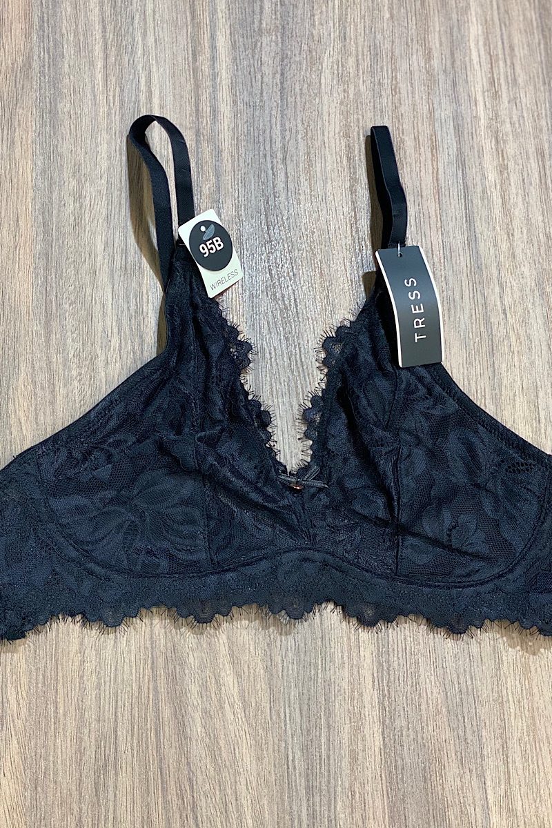 Sujetador Negro Encaje