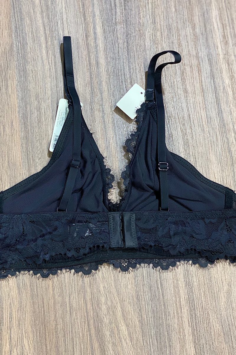 Sujetador Negro Encaje