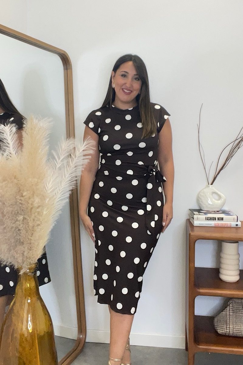 Vestido Chocolate Lunares