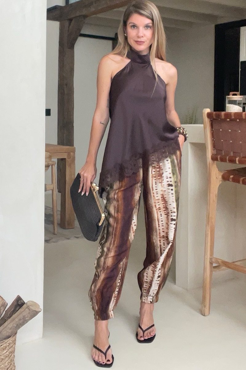 Blusa Marron Lencera