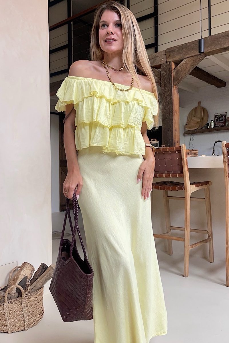 Blusa Amarilla Volantes