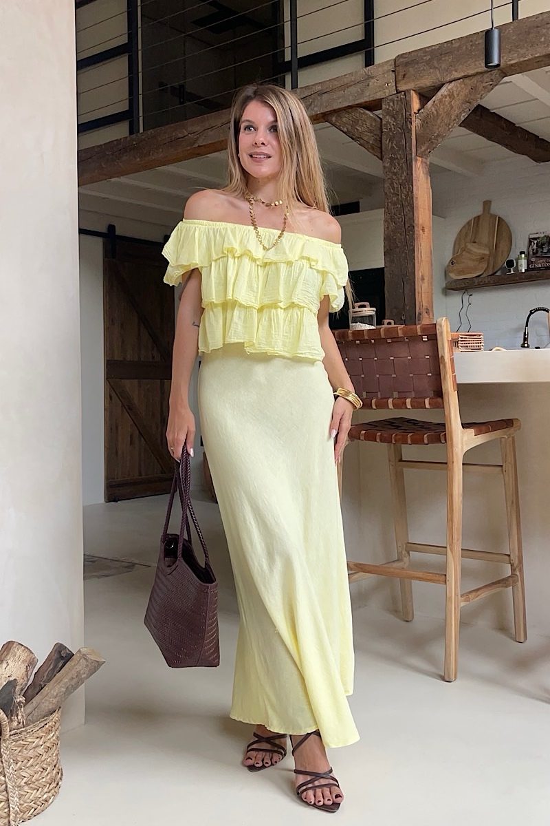 Falda Amarilla Linen