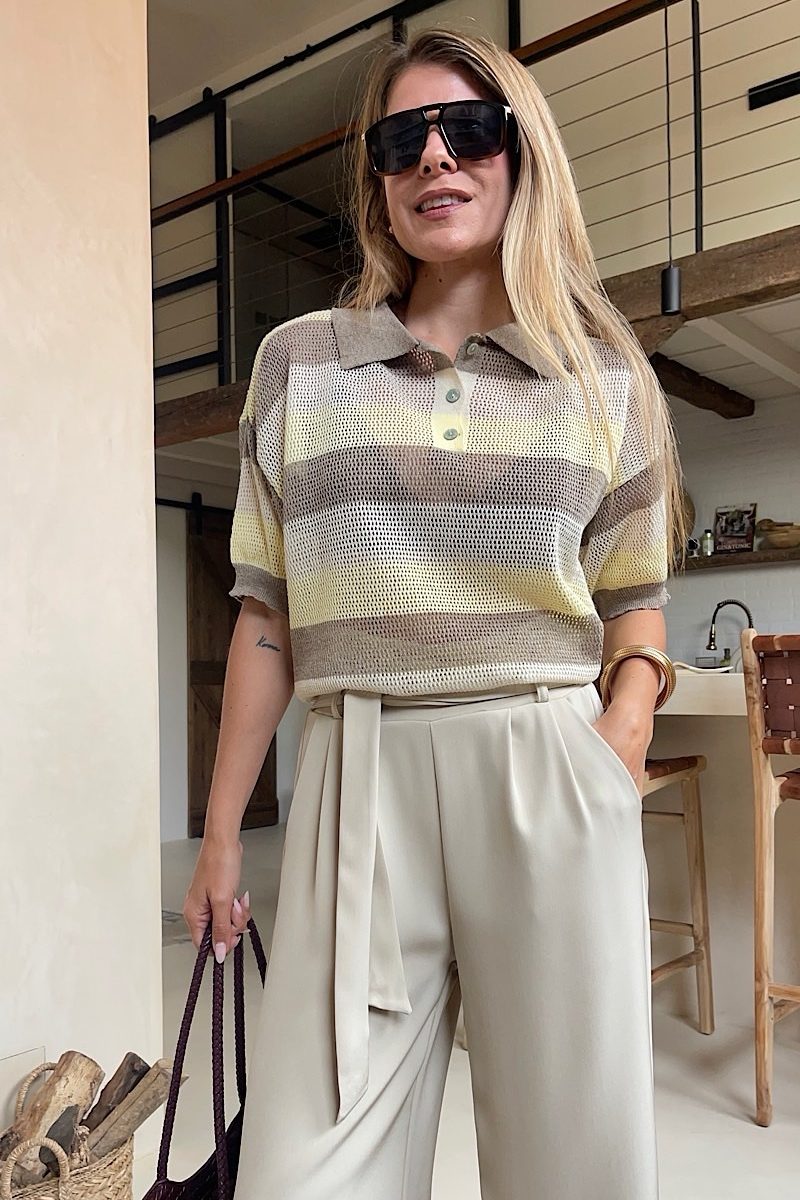 Polo Amarillo Stripes