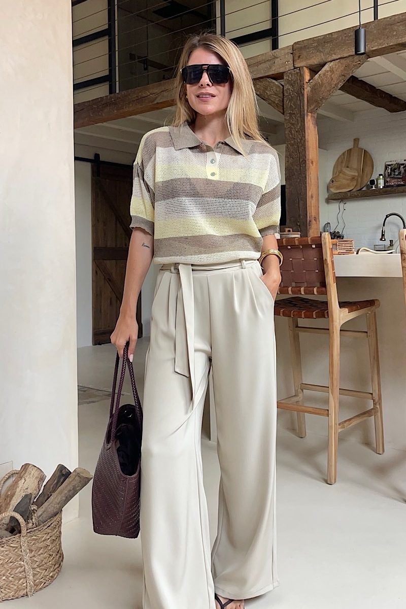 Polo Amarillo Stripes