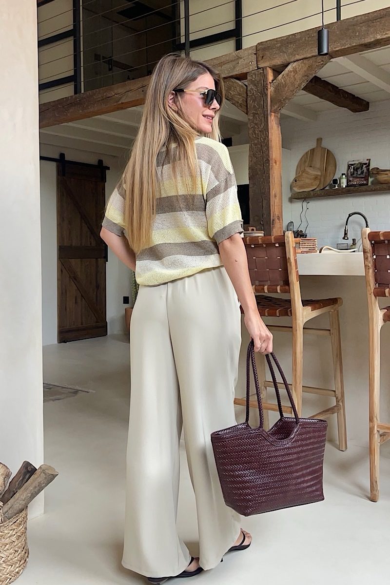 Pantalon Beige Blanca