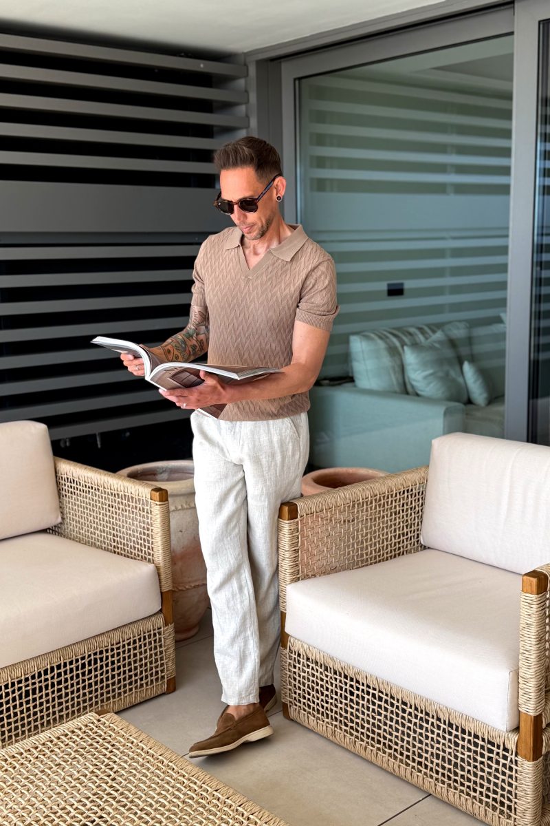 Pantalon Beige Lino Man