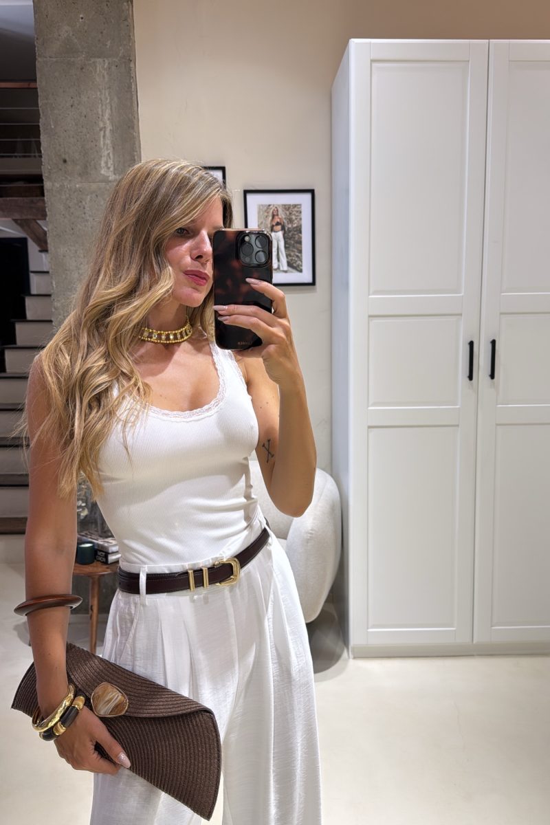 Pantalon Blanco Fluido