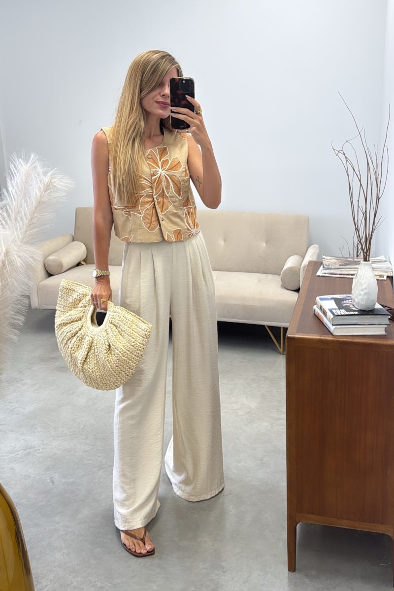 Pantalon Beige Fluido