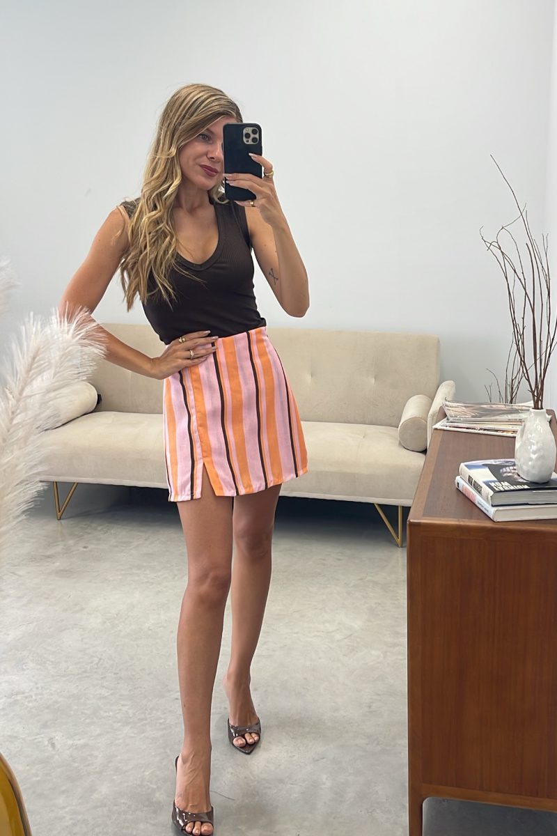 Falda Pantalon Naranja Mar