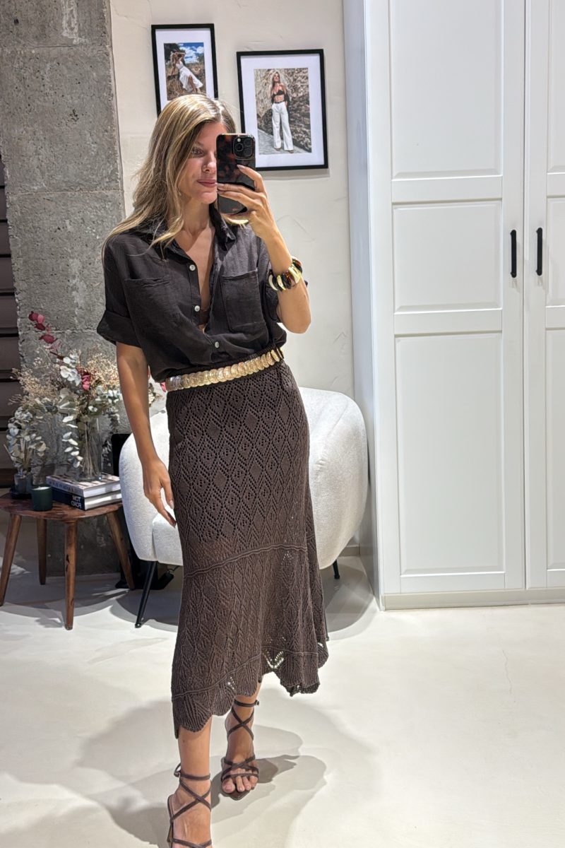 Falda Chocolate Crochet