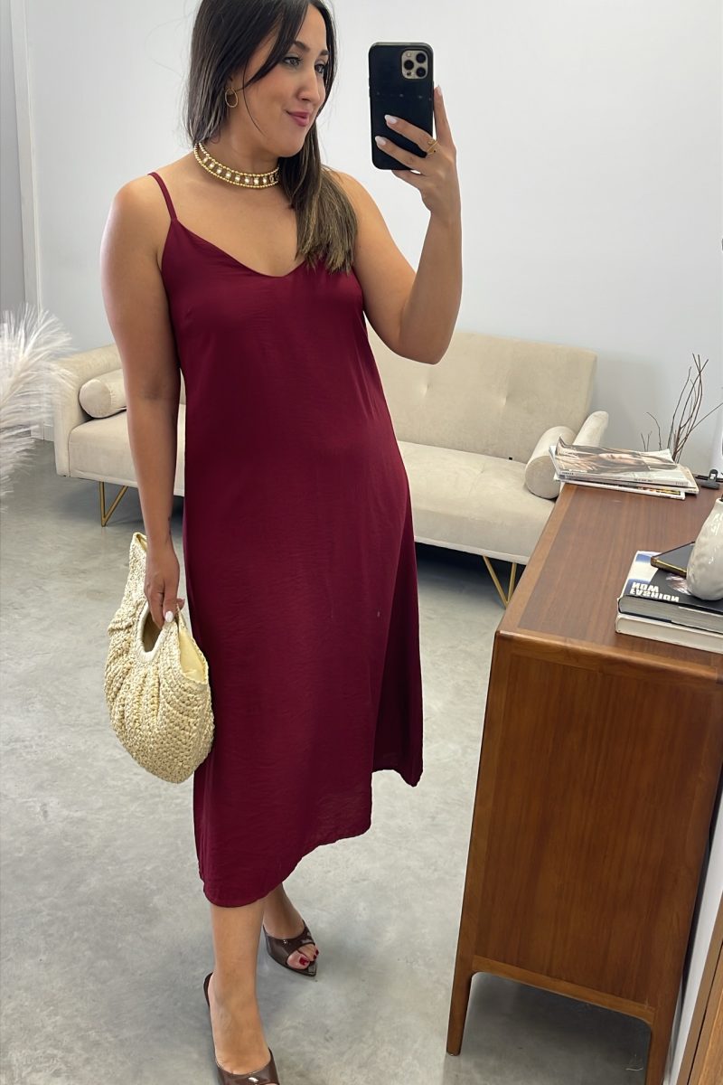 Vestido Burdeos Stone