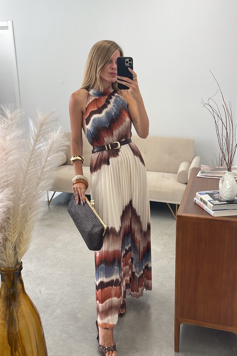 Vestido Teja Plisado