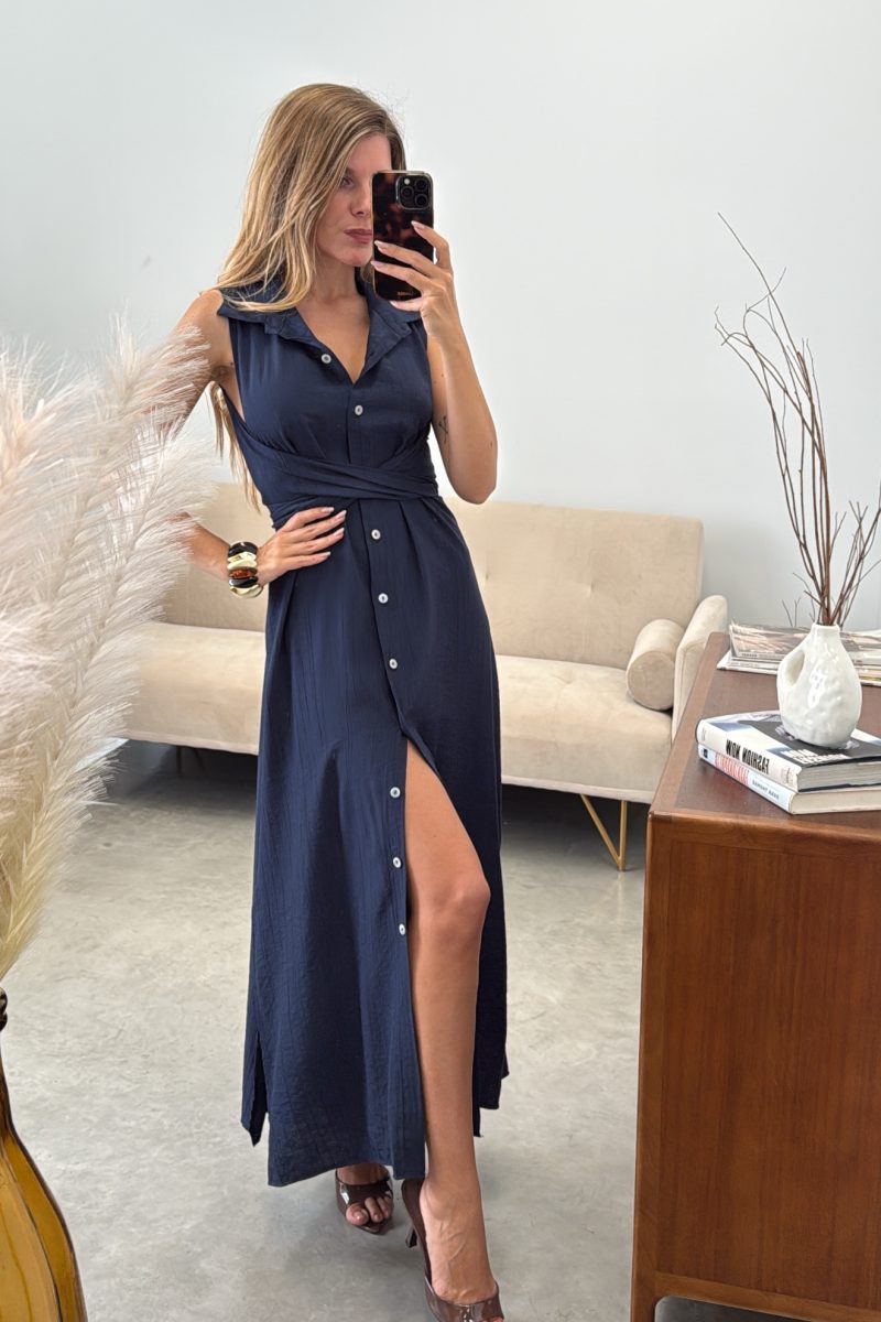 Vestido Marino Camisero