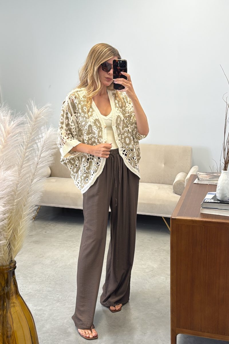 Chaqueta Beige  Crochet
