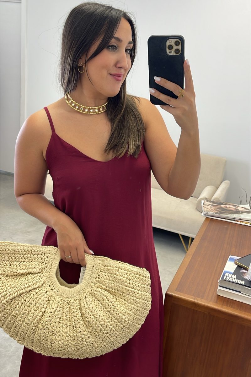 Vestido Burdeos Stone