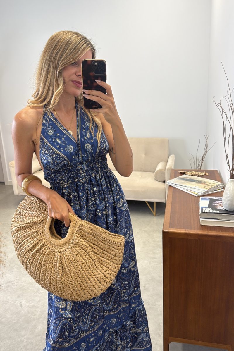 Vestido Marino Seda