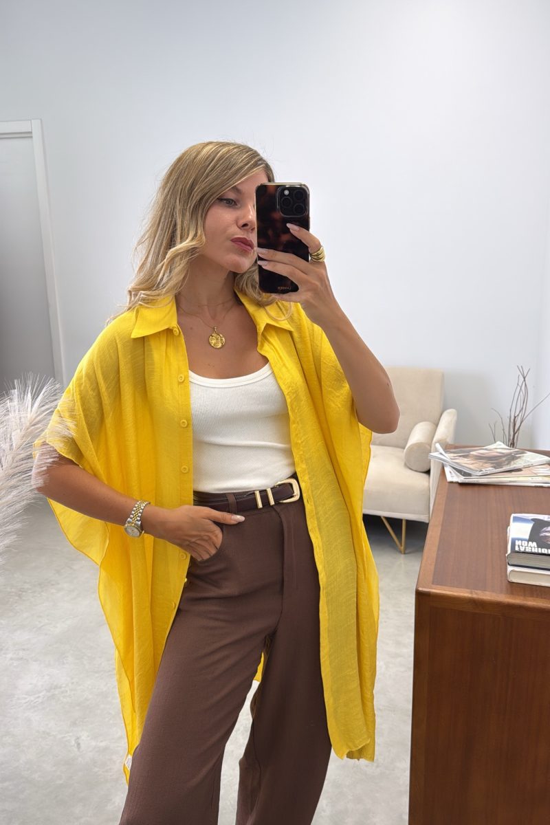 Camisa Mostaza Midi