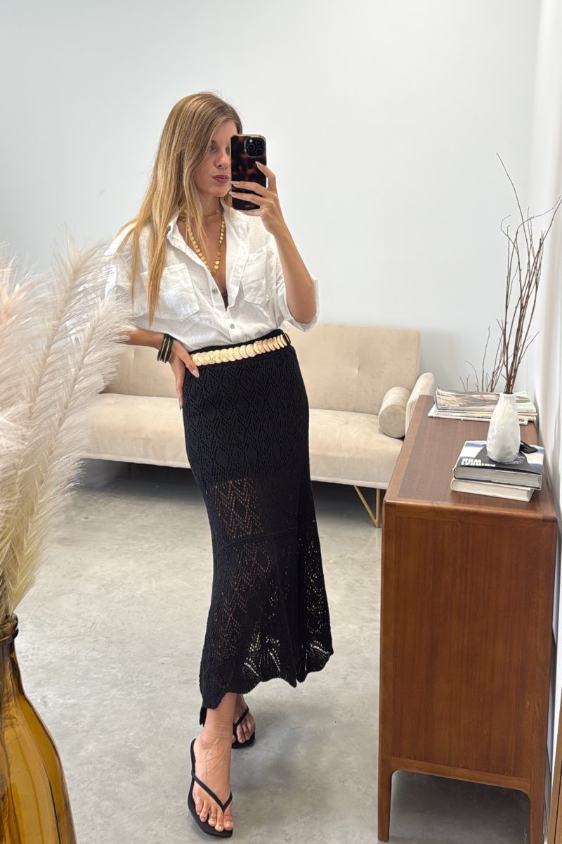 Falda Negra Crochet