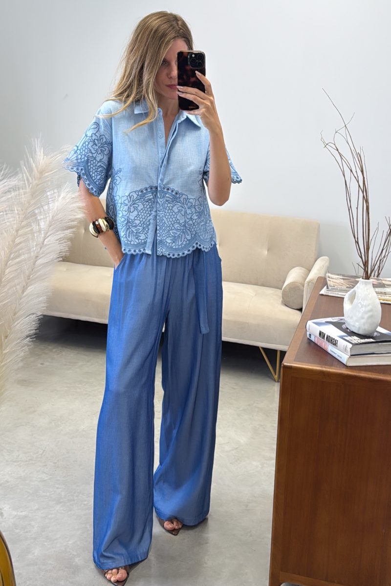 Pantalon Denim Fluido