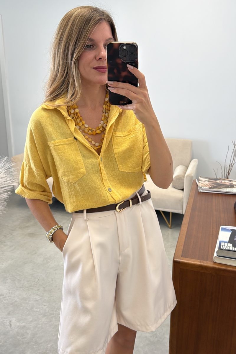 Camisa Mostaza Cotton