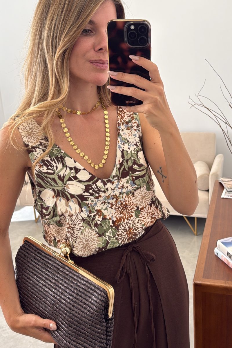 Blusa Brown Tropical
