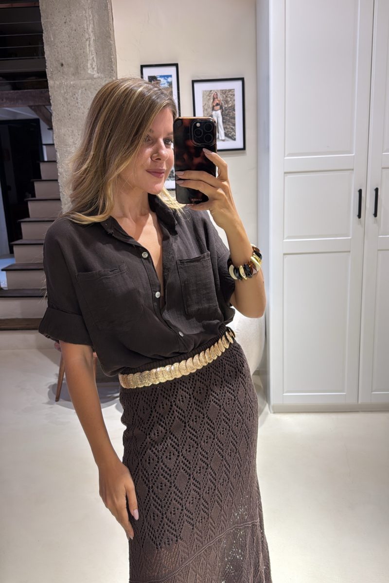 Falda Chocolate Crochet