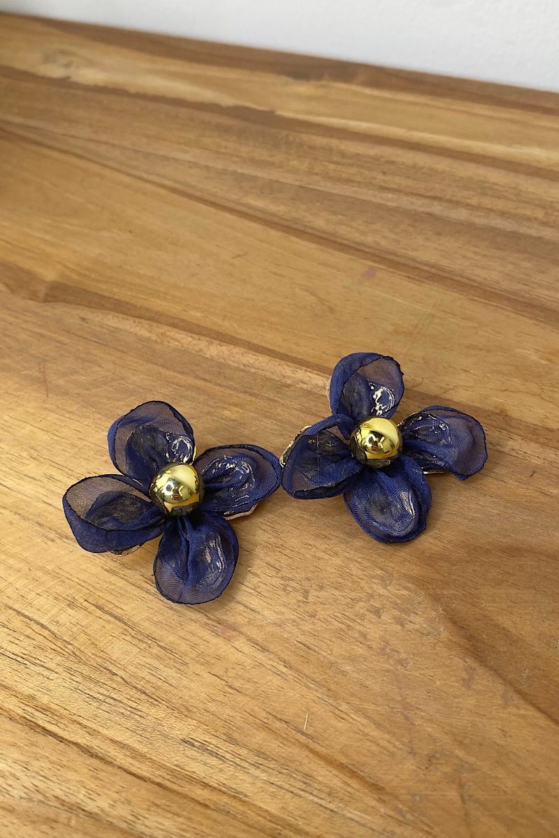 Pendientes Blue Flower