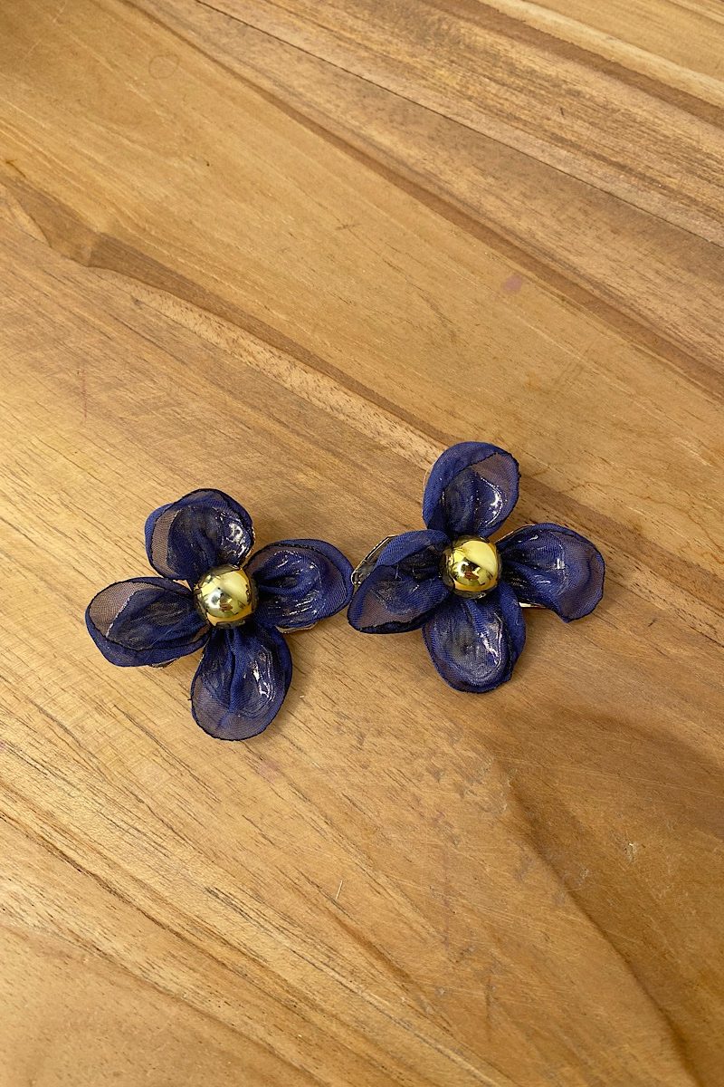 Pendientes Blue Flower